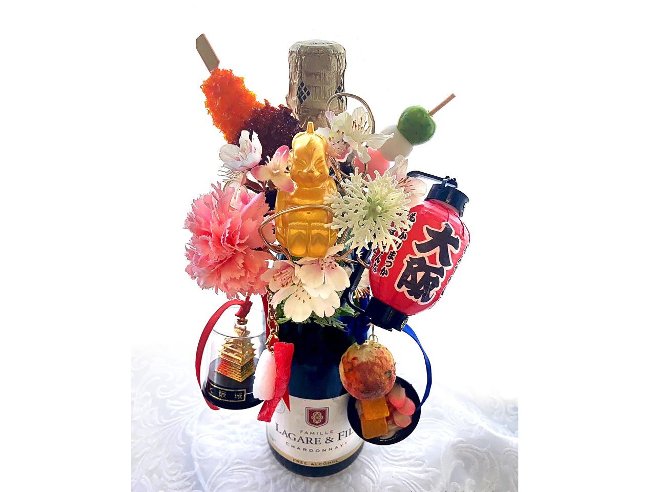 【参考作品】大阪の魅力を詰め込んだ可愛らしいデコレーション!大阪乾杯デコレーションは、お家やパーティーを華やかに彩るためのアイテムです♪ ※ボトルは含みません