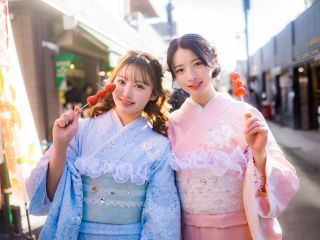 【学割プラン】はお好みの着物(小紋)グレード&ヘアセット付でとってもお得!