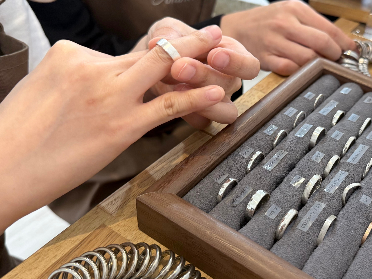 当日サンプルを見て、いろいろなデザインを選んで作れます!