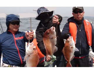 食べごろサイズを3人同時ヒット!!