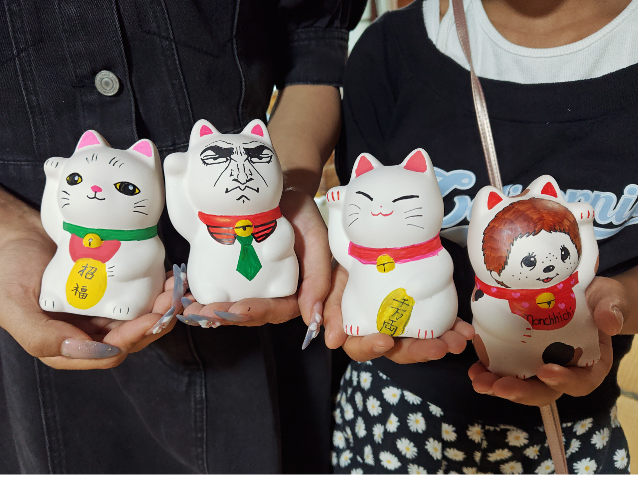 招き猫（貯金箱）絵付け体験 /猫と過ごせる古民家カフェ そらまめの家