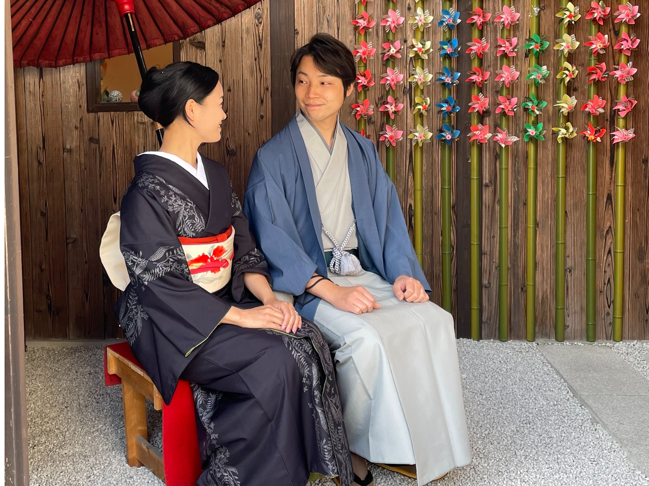 京都デートの思い出におふたりで着物での散策はいかがですか?