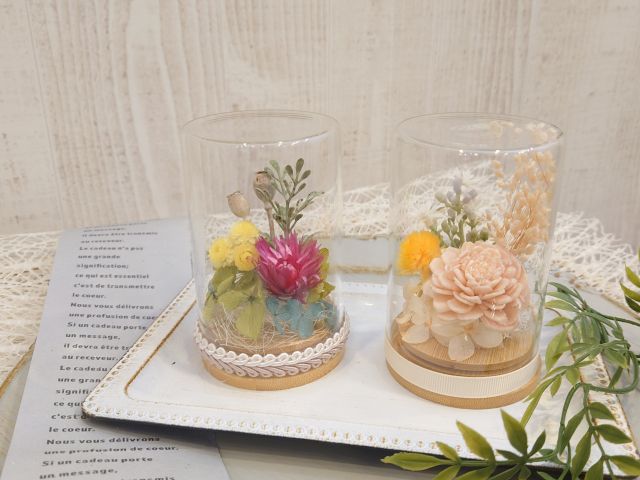 お花のタイプもいくつかご用意してございますのでお好みのカラーで作成して頂けます!