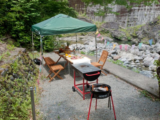 川床バーベキュー