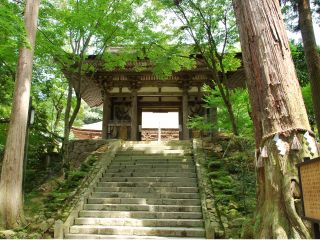 室町時代初期に建立された西明寺の二天門は重要文化財です。