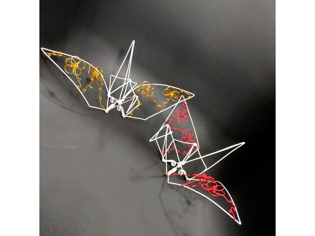 折り鶴~ワイヤークラフト体験~いけばな、和室の装飾に【午後の部】おりづる・つる