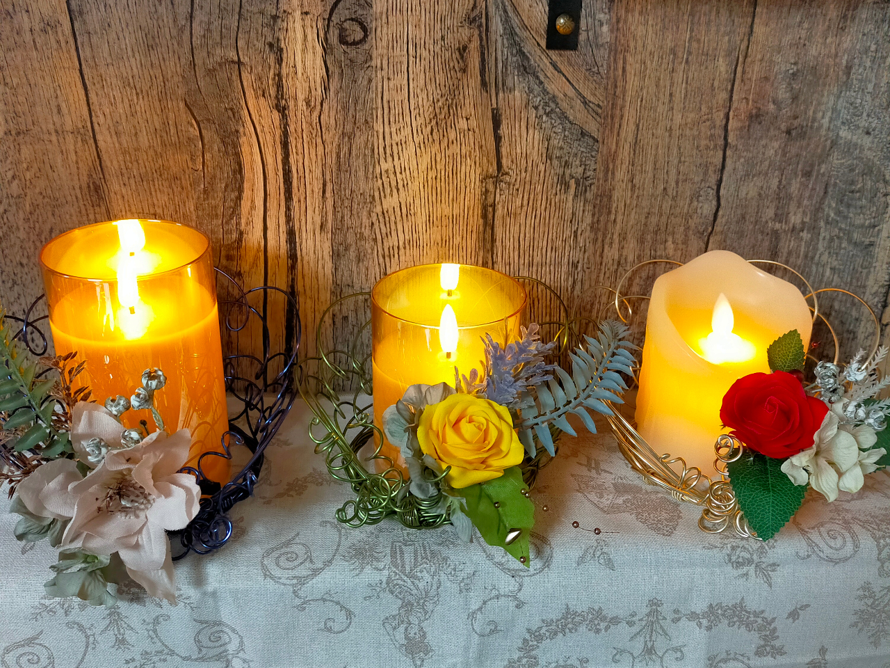 キャンドルホルダー~ワイヤークラフト~【午後の部】フラワーアレンジメント用フレー...