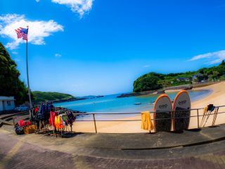 壱岐島の西海岸ツインズビーチ塩樽海水浴場はBBQや各種マリンスポーツをお楽しみいただけます♪※BBQ要予約