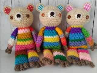 完成イメージ。お好きなデザイン、カラーでオリジナルの手編み人形が作れます♪