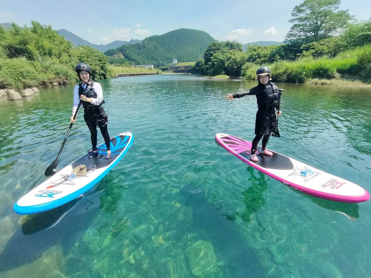 三重×サップ】□世界遺産「熊野古道」から流れる赤羽川でSUP体験