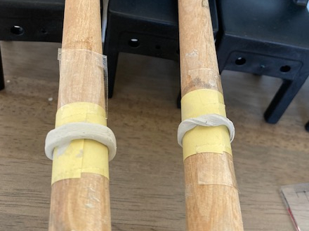 制作途中のリング