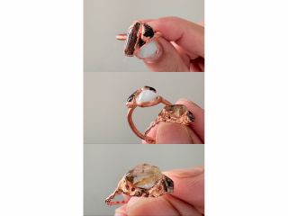 天然石を使った美しい銅メッキリング作り