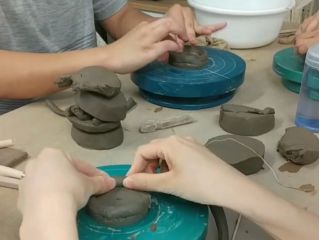 てびねりコースの体験風景です!