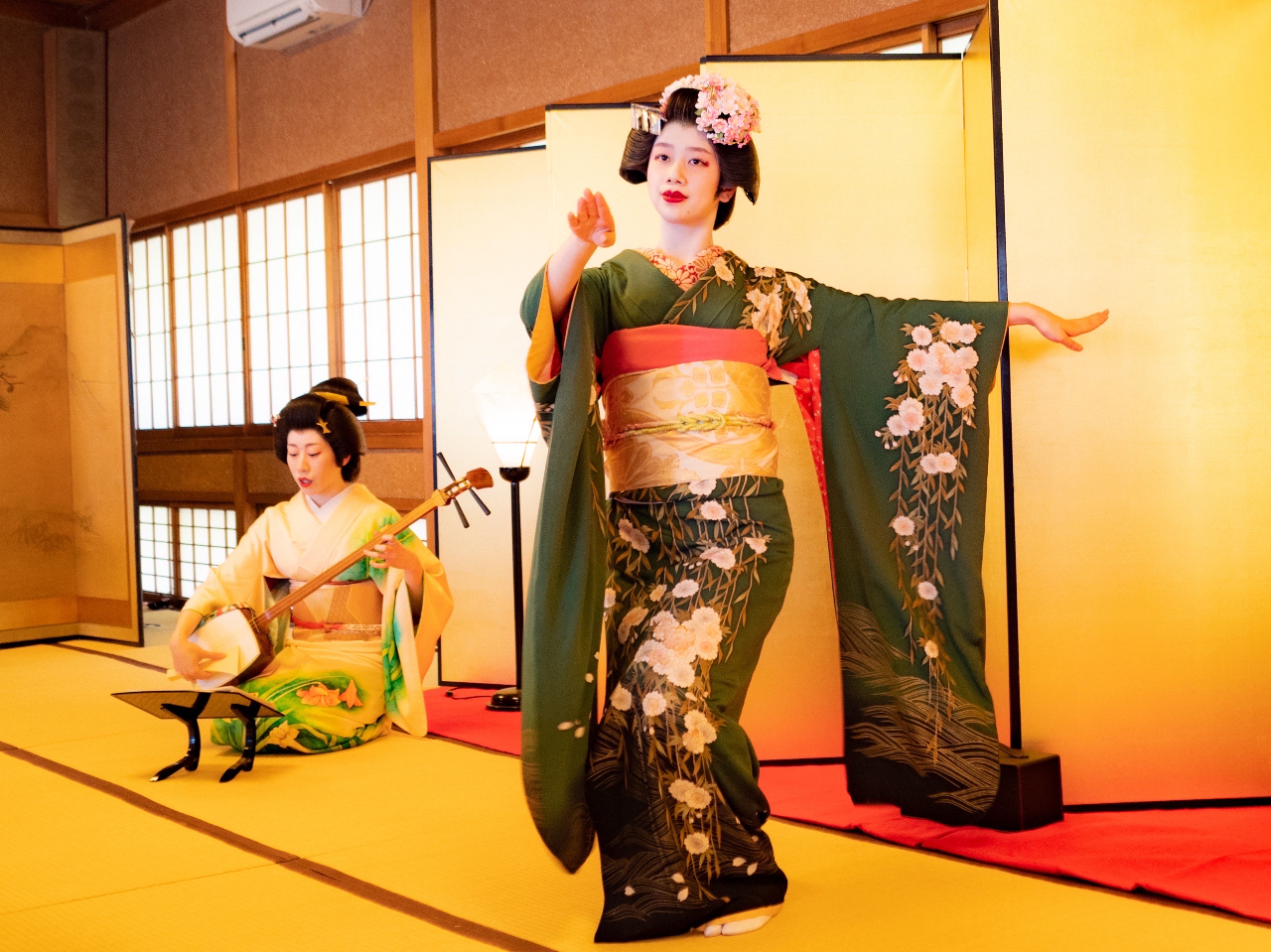 秋田の歴史や文化を伝える「秋田の魅力の伝道師」。あきた舞妓は各種イベントへの参加、お座敷や宴席・宴会へ出向し、皆様におもてなしをいたします。