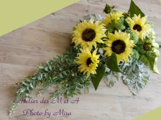 ひまわりのスワッグ