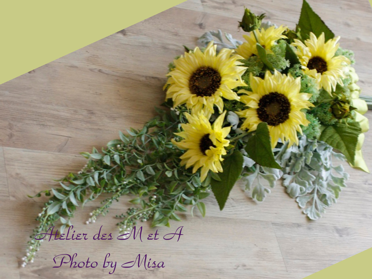 ひまわりのスワッグ〜季節のワンデーレッスン