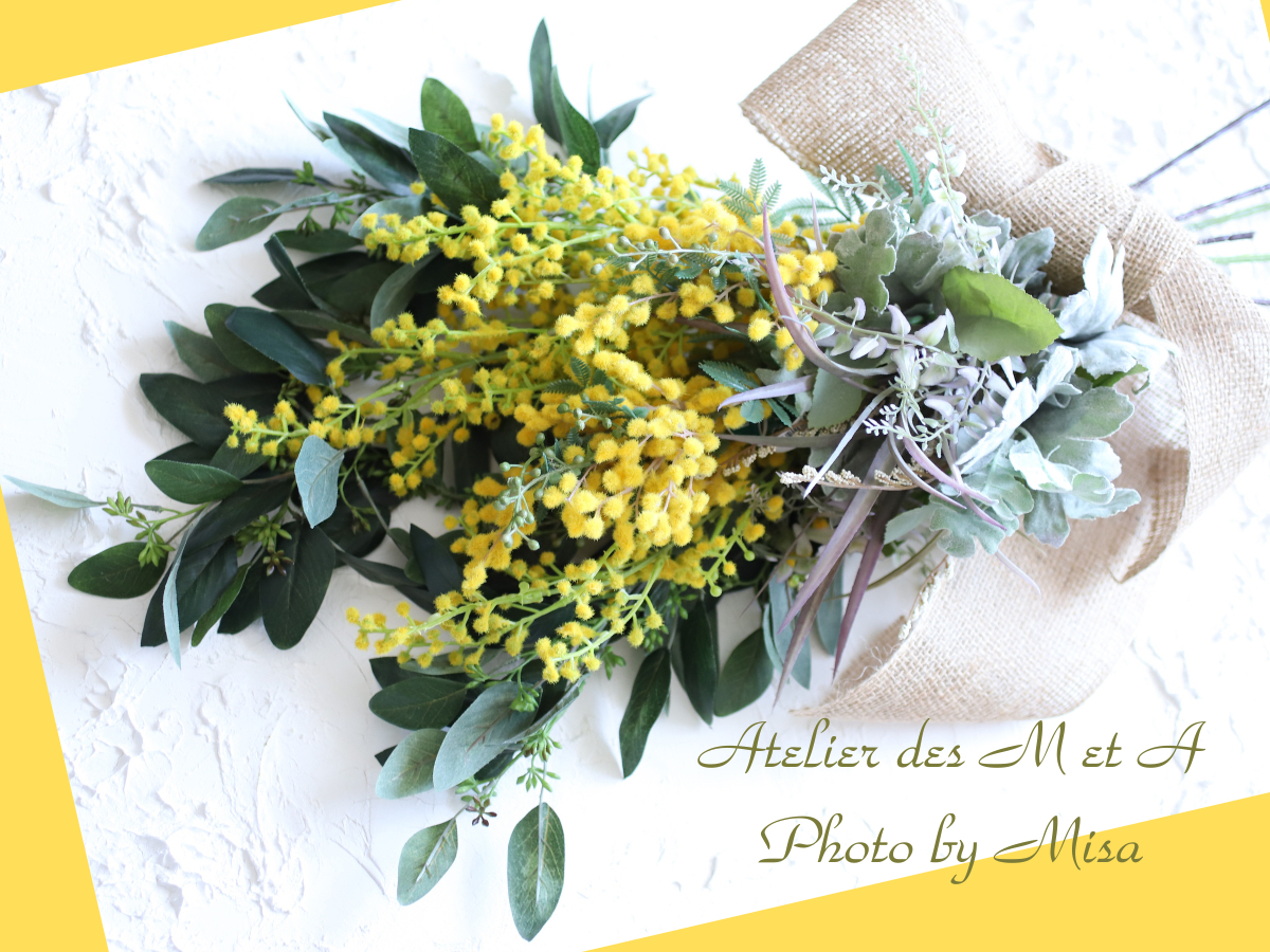 ミモザのスワッグ〜季節のワンデーレッスン