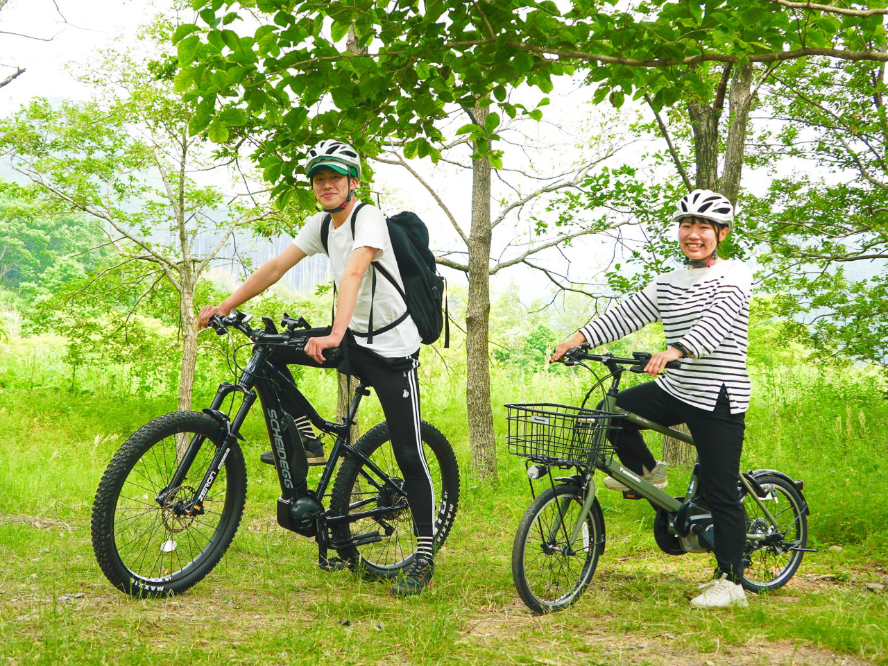 奥津湖E-BIKEレンタル（マウンテンバイク）半日4時間コース】森や湖