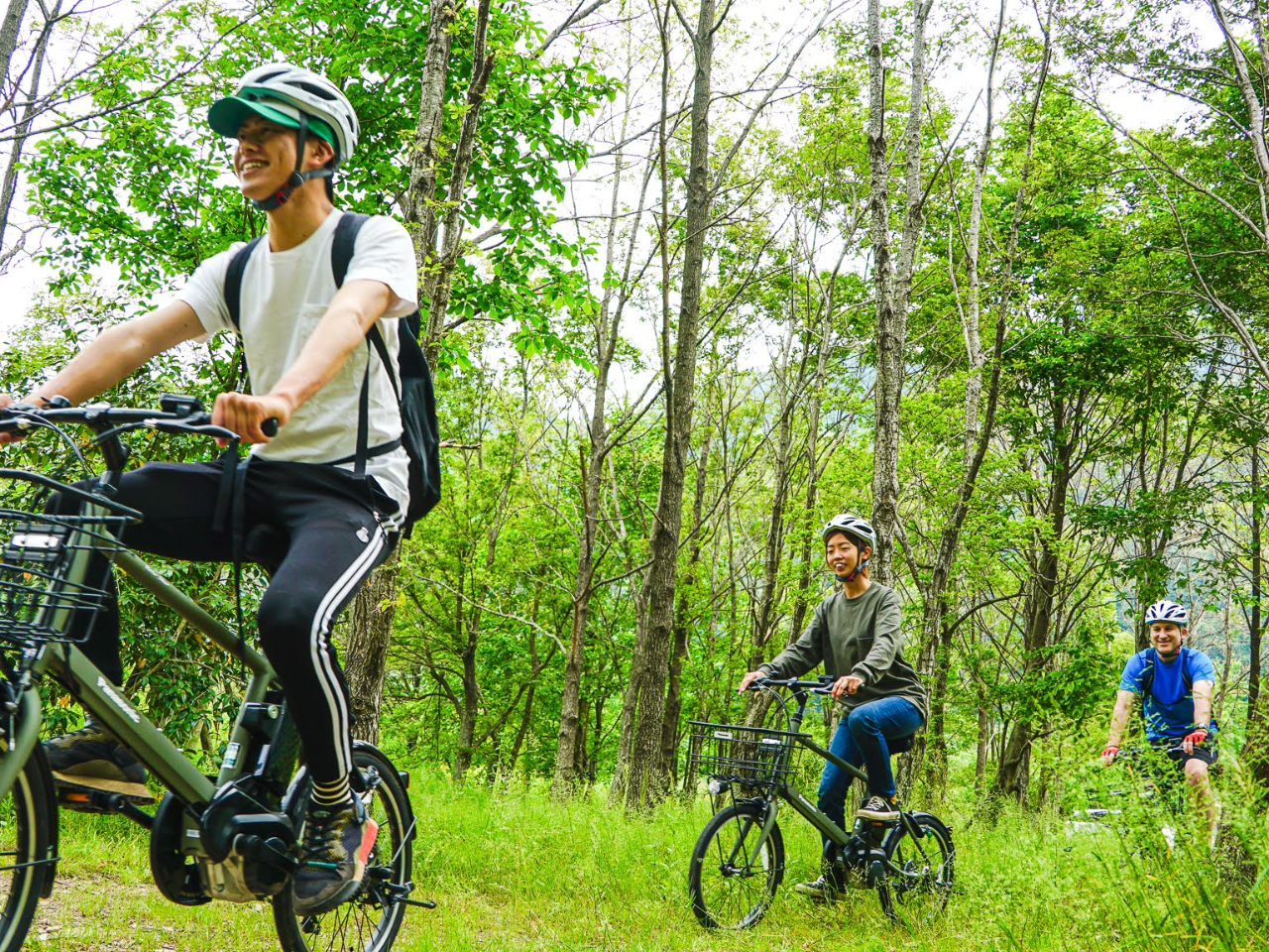 奥津湖ミニベロE-BIKEレンタル☆1日7時間コース】森や湖など大自然に