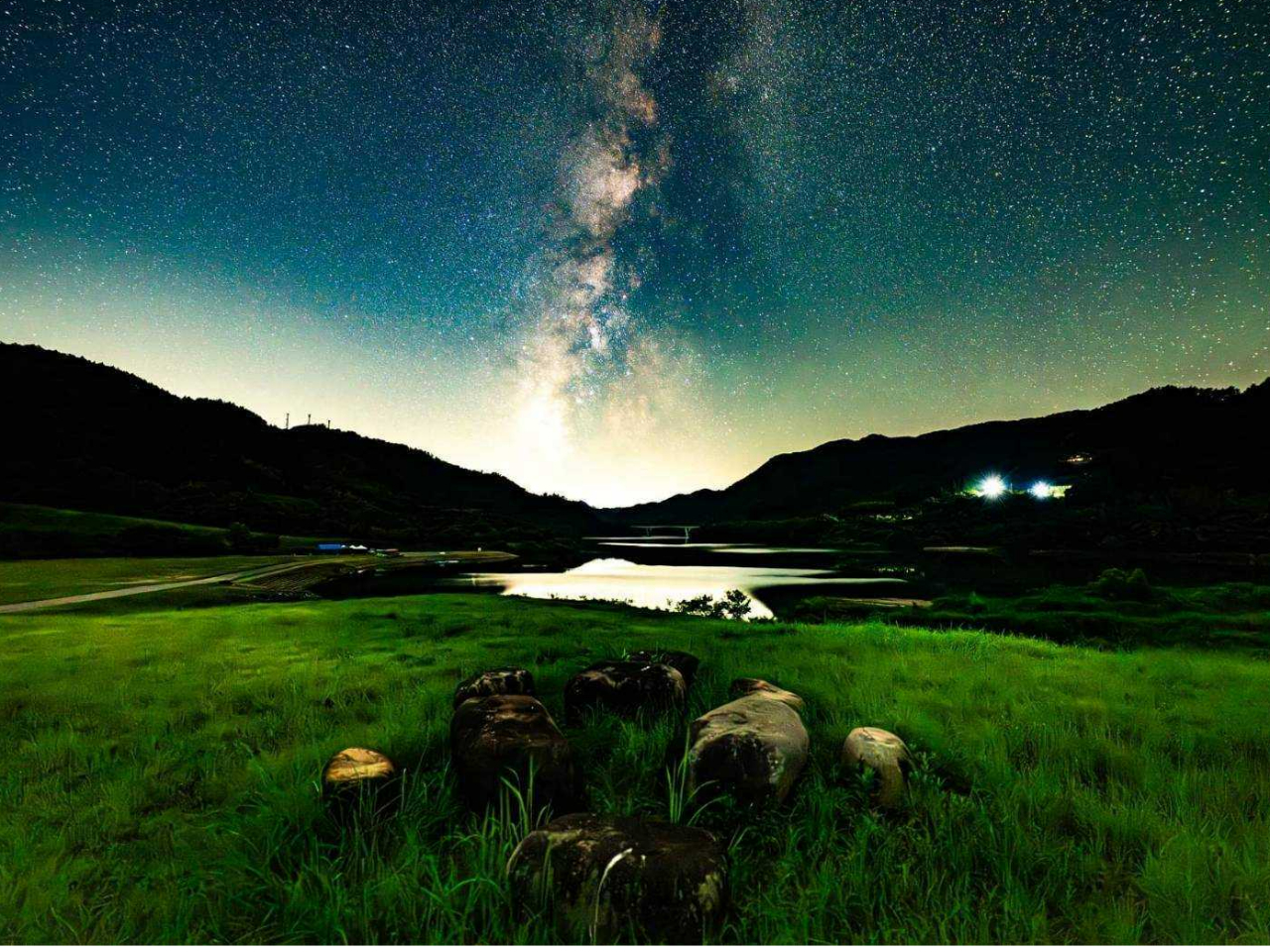 奥津湖と天の川