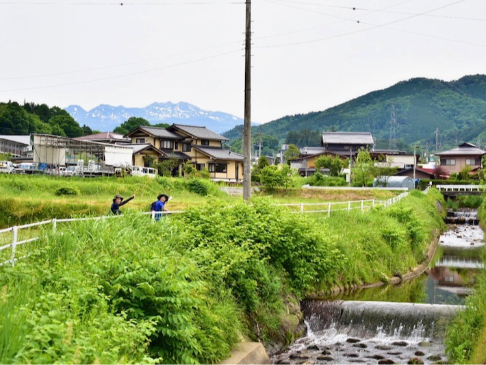 乗鞍が見えるローカル地域、