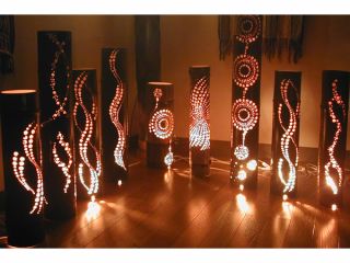 飛騨の竹で作る「竹ランプシェード」です。