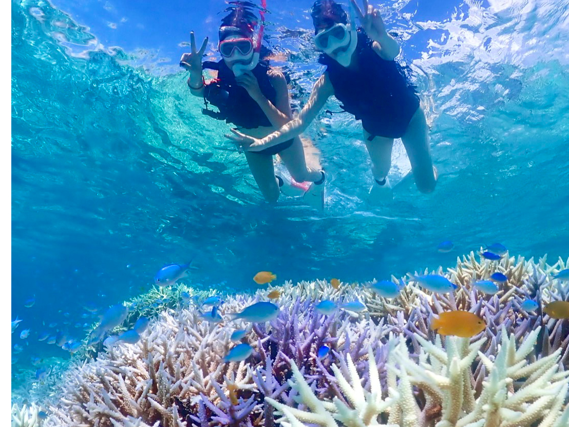 人気No.1】八重干瀬シュノーケルツアー！女性に大人気なマスク