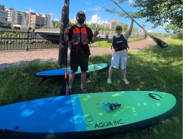 大きなボードなので安定しています!