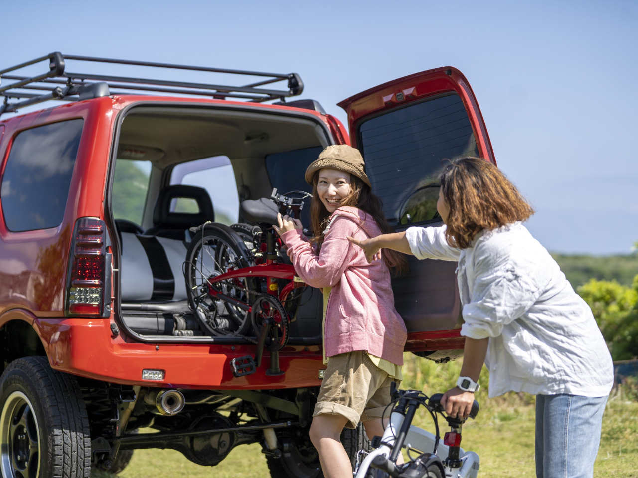 �ԍډ\�Ȑ܂肽���ݎ��Ȃ̂ŁA�D���ȏꏊ�Ŏ��]�Ԃɏ��A�����̂Ȃ��͈͂ŗV��ŋA���Ă���܂��B