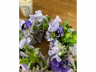 スイートピー 春のテーブルリース