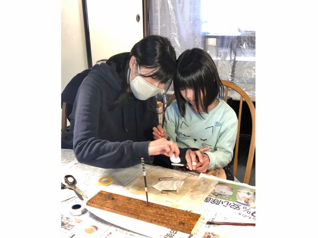 難しいところはお母さんにやってもらって、、、