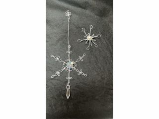 ワイヤークラフトを楽しもう! 作品名:雪の結晶オーナメント&ブローチ