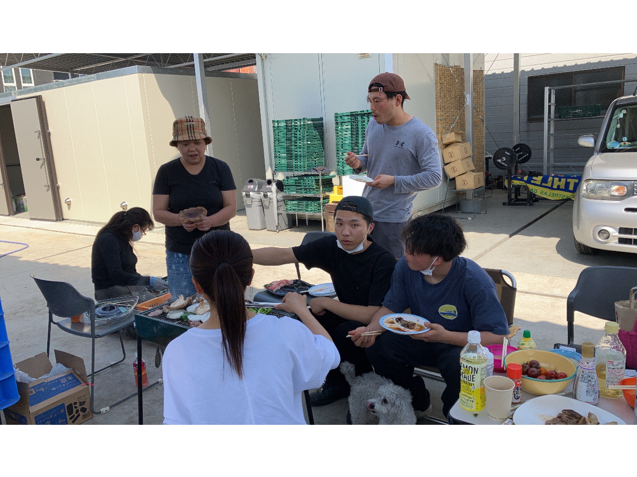 わいわい楽しくしいたけ焼きBBQができます!!  ※お肉等はついておりませんが持ち込み可能です!