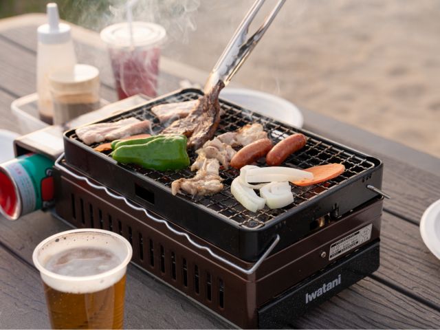 BBQ実施イメージ!コップ・割り箸・コンロ等備品は全て当店で準備!手ぶらでお楽しみいただけます!(食料・飲料の持ち込みもOK)