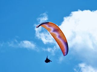 この大空に翼を広げて 鳥に なりたいなー 夢が叶う。