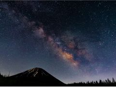 富士山と夏の天の川