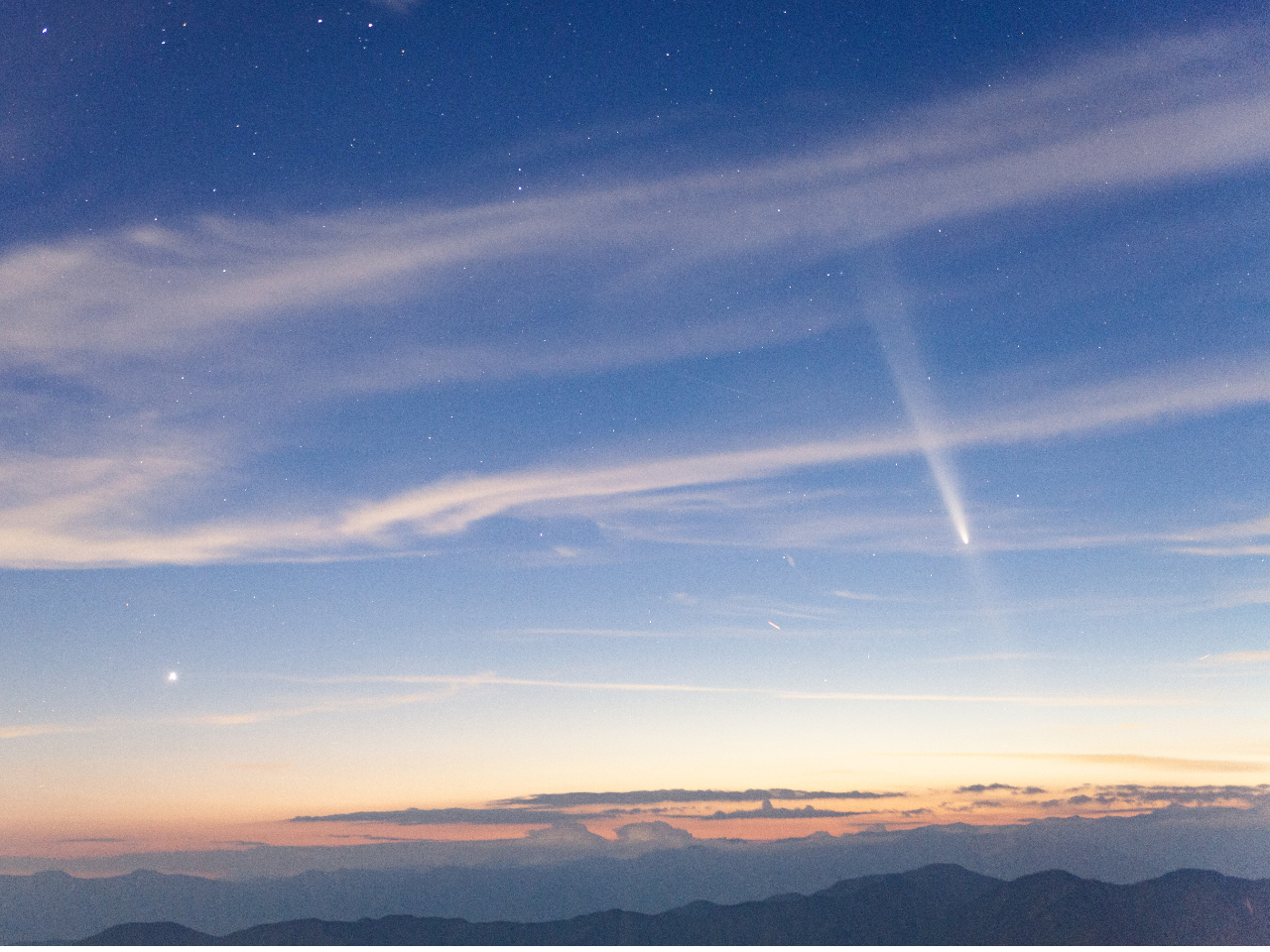 南アルプス方面の空