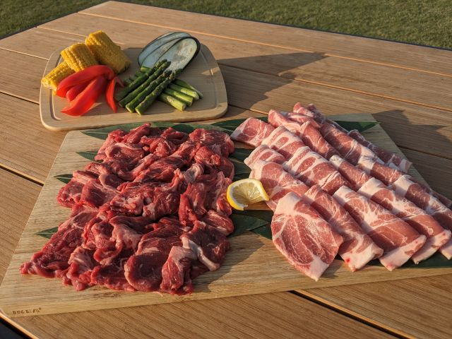 カジュアルコース(写真は4人前です)