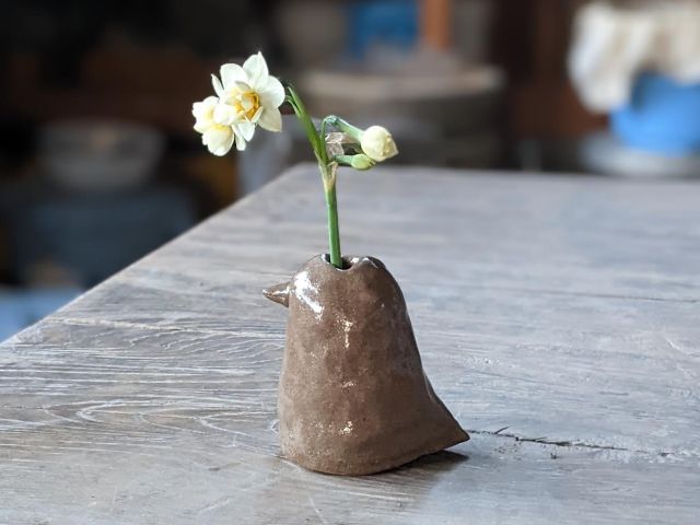 小鳥の一輪挿し