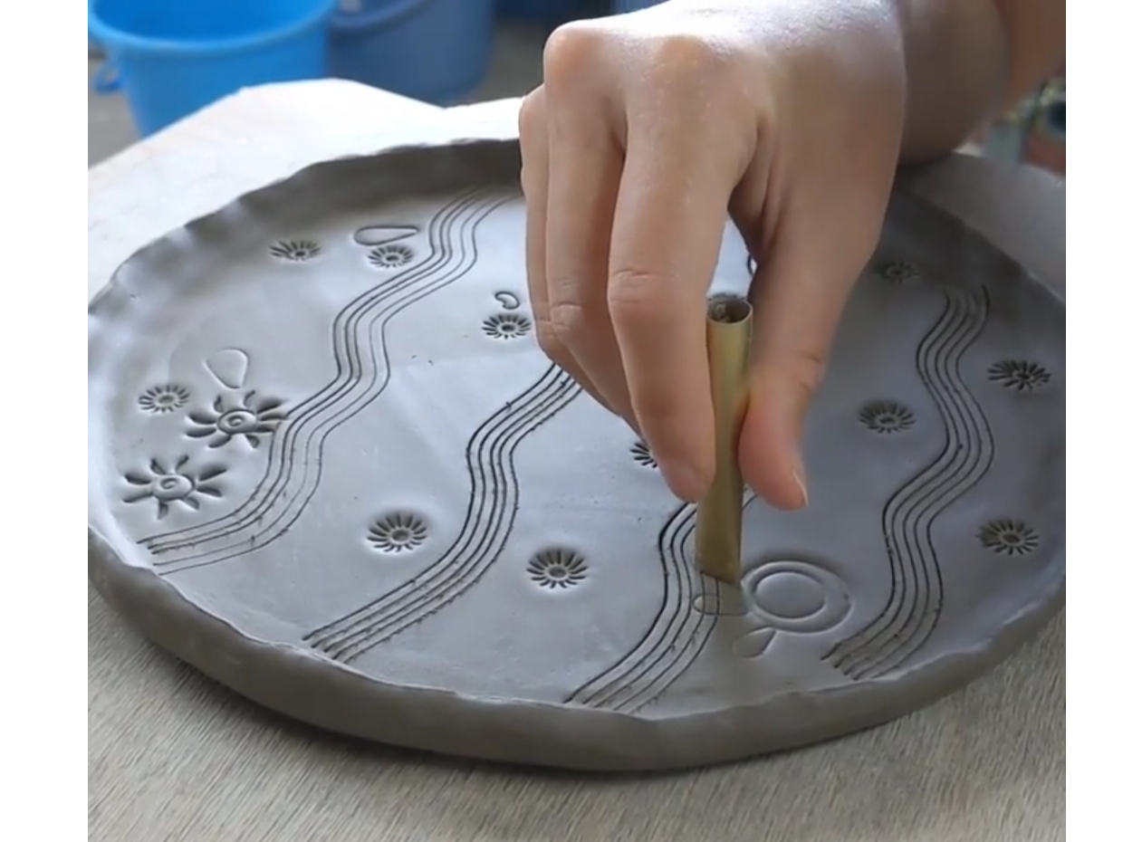 ��������M�ɃX�^���v�Ŗ͗l�����܂��i�O���[���̂��M���Ă��オ��ł��j