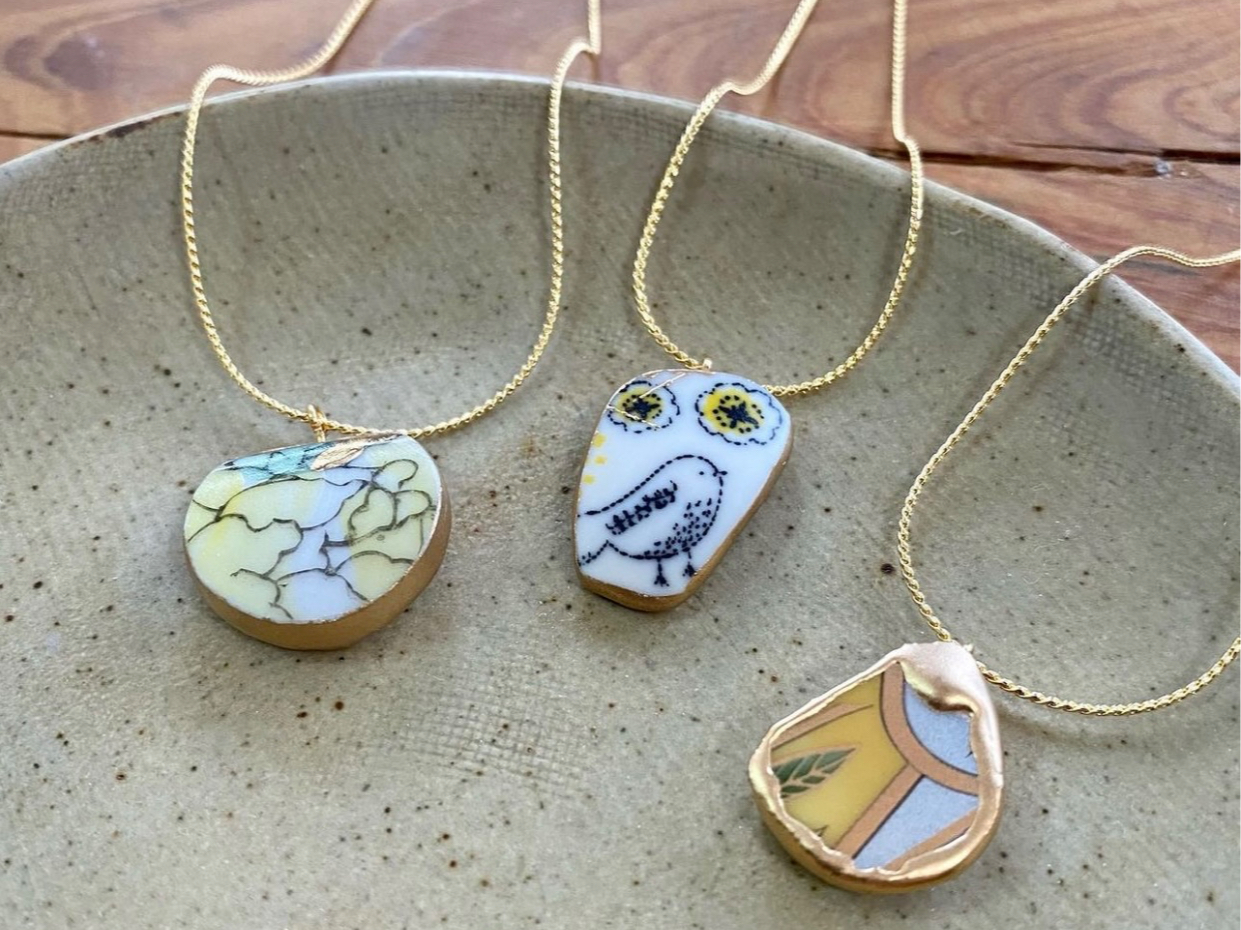 世界に一つだけの金継ぎアクセサリー