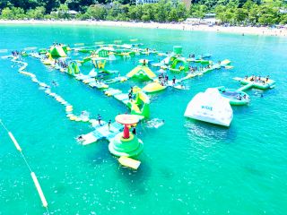 世界最新アトラクション、国内初登場、唯一の『水上空中アスレチック!!』フロリックシーアドベンチャーパーク淡路島だけで体験できる!