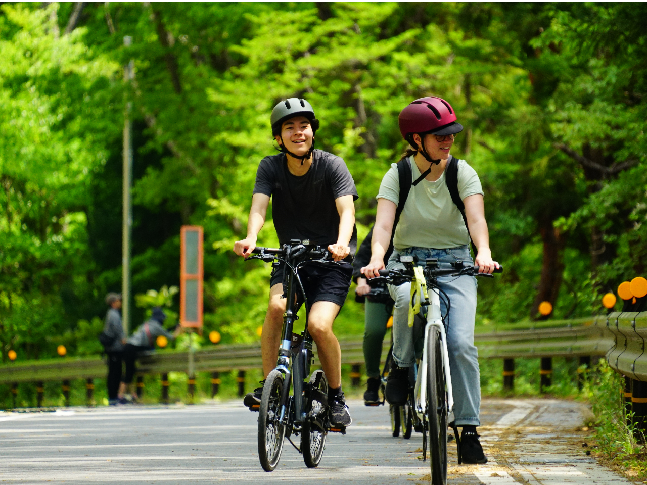 Eバイクツアー「風が吹く島」福島市のシンボル信夫山絶景