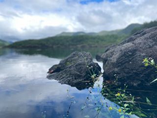 静かな湖面をクルージング♪
