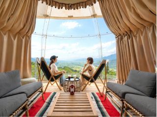 石打丸山の新スポット「ザ・ヴェランダ石打丸山」の「ドームテント」
