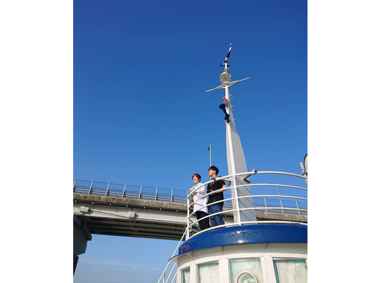 ★写真撮影スポット★お船の屋上でタイタニックポーズ