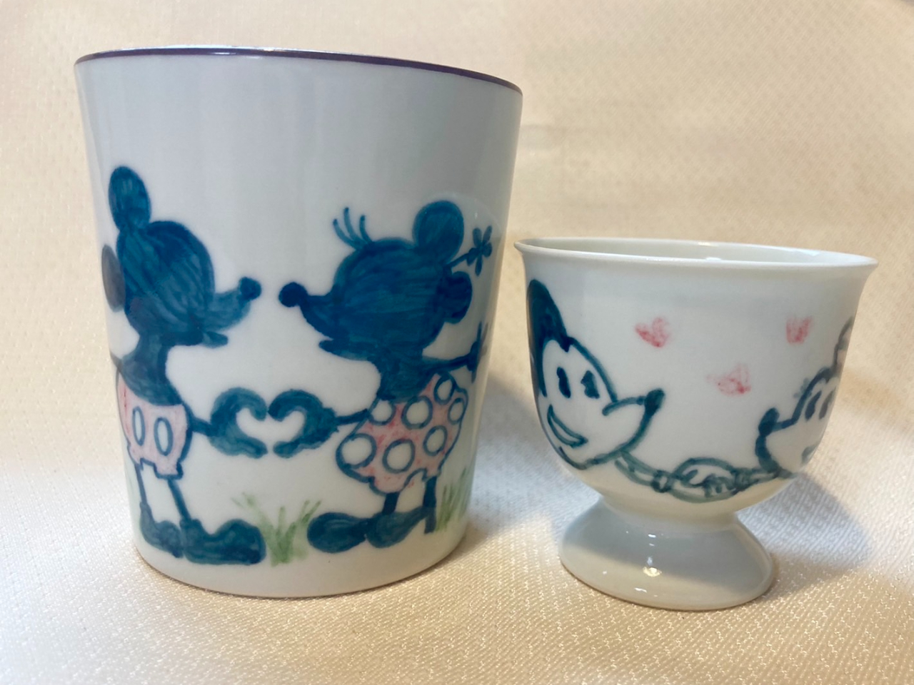 有度山　絵付け 下絵付けコースをご体験いただいたお客様の作品がユニークで素敵
