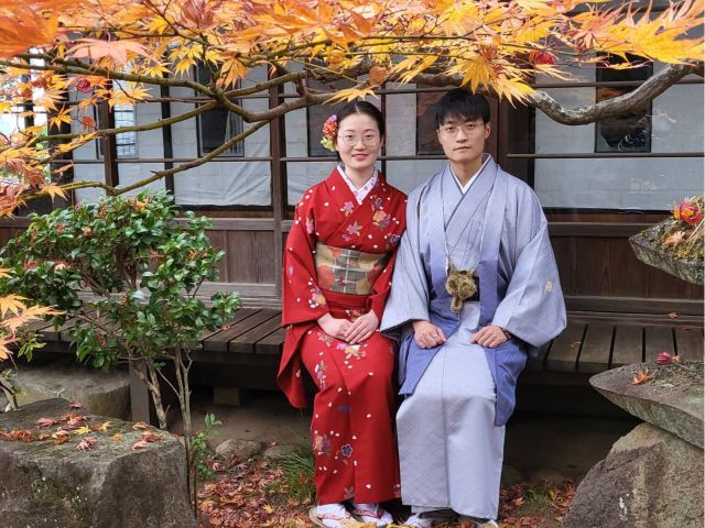 留学の思い出に・・・帰国前の日本での最後の着物撮影会でした。