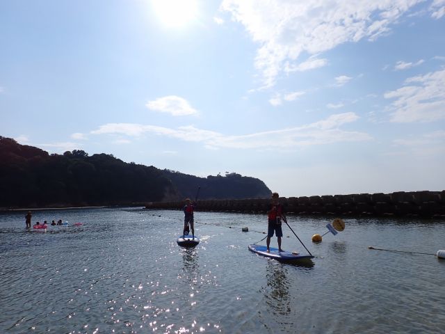 初めての方でも安心して楽しんでいただけるよう、ガイド同行で入り江内での体験です!
