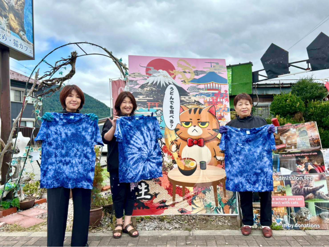 藍染体験にご参加頂いたお客様の写真